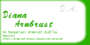 diana armbrust business card